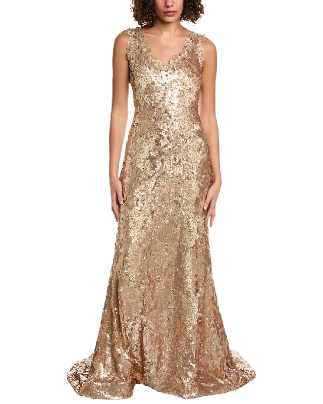 Party dress: the perfect fit -Rene by Rene Ruiz Sequin Gown