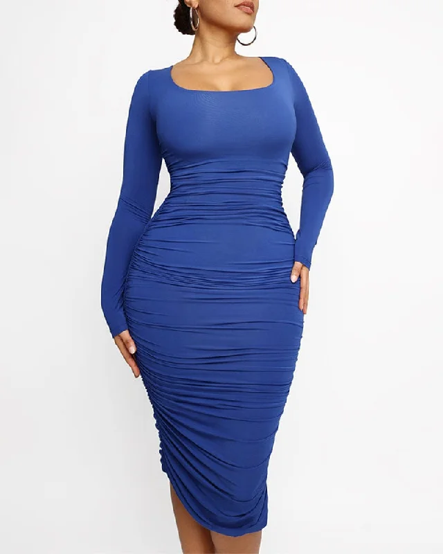 Dress for party joyous occasion -Smooth Ruched Shaping Dress