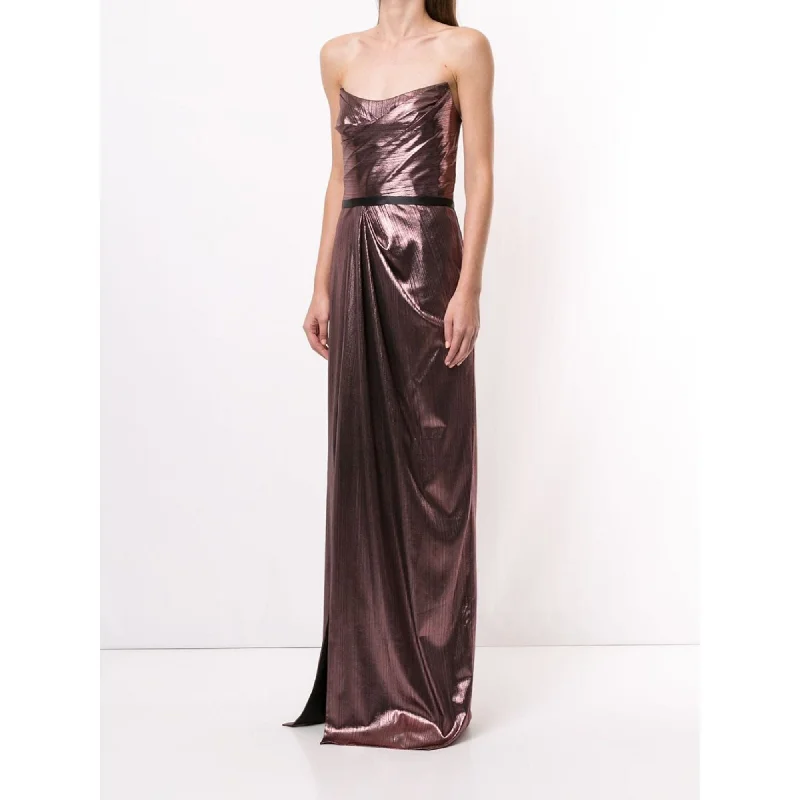 Party dress: where to buy -Strapless Metallic Lame Gown