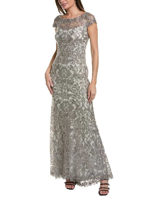 Party dress: how to choose -Tadashi Shoji Embroidered Gown