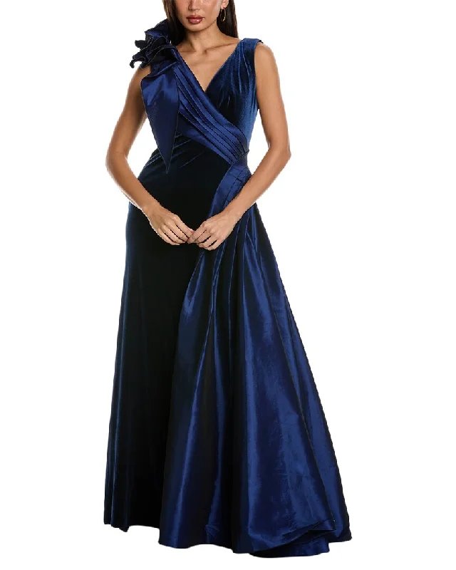 Dress for party spring season -Tadashi Shoji Mixed Media Gown