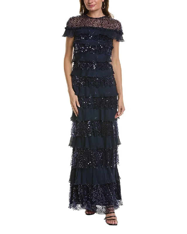 Party dress: what to wear -Tadashi Shoji Tiered Gown