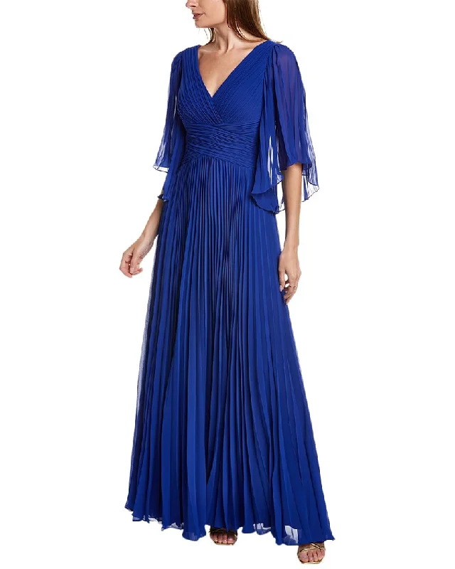 Party dress: sustainable options -Teri Jon by Rickie Freeman Accordion Pleated Gown