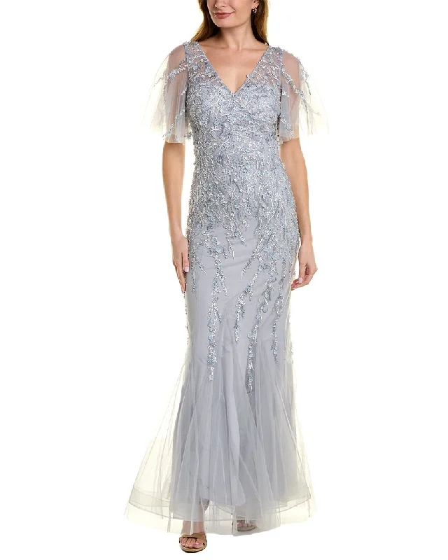 Party dress for a birthday bash -Teri Jon by Rickie Freeman Beaded Embellished Gown