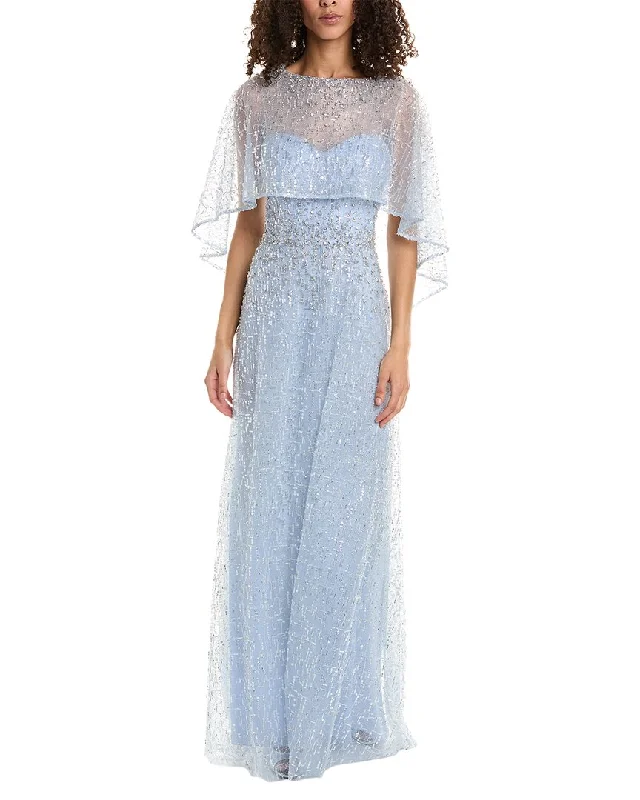 Party dress: how to feel confident -Teri Jon by Rickie Freeman Beaded Gown