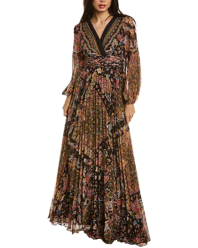 Party dress with a strapless design -Teri Jon by Rickie Freeman Chiffon Gown