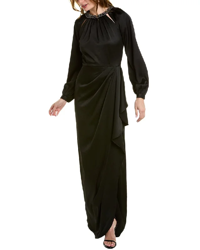 Party dress that expresses your vibe -Teri Jon by Rickie Freeman Embellished Gown