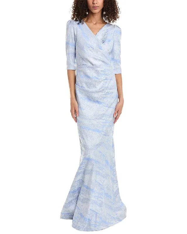 Party dress: different body types -Teri Jon by Rickie Freeman Jacquard Gown