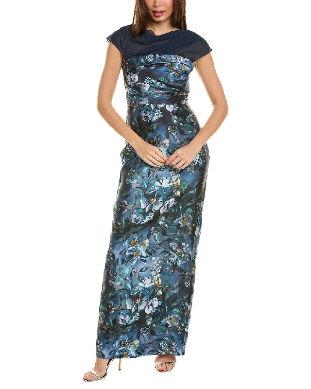 Party dress with a halter neckline -Theia Mikado Gown