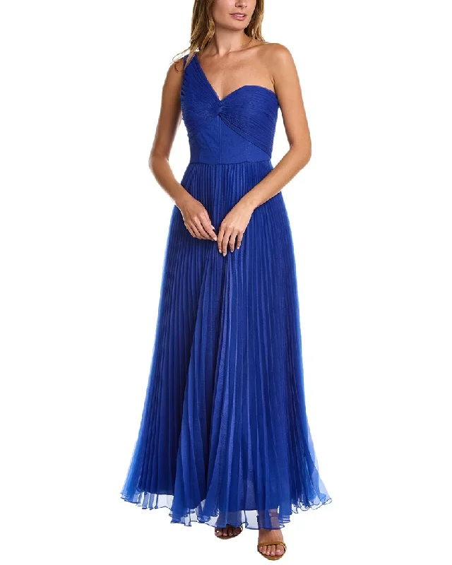 Party dress for a corporate event -Theia Pleated Organza Gown