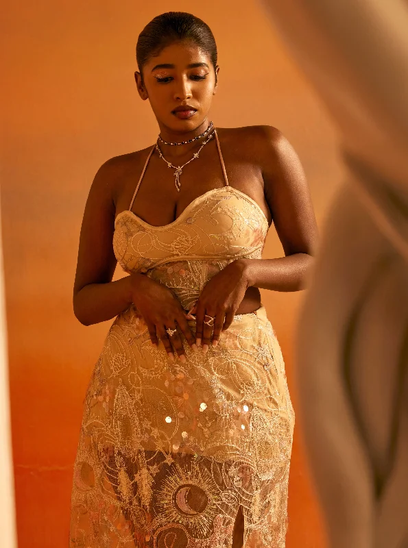Party dress: dress codes -Valda Celestial Embroidered Corset Set