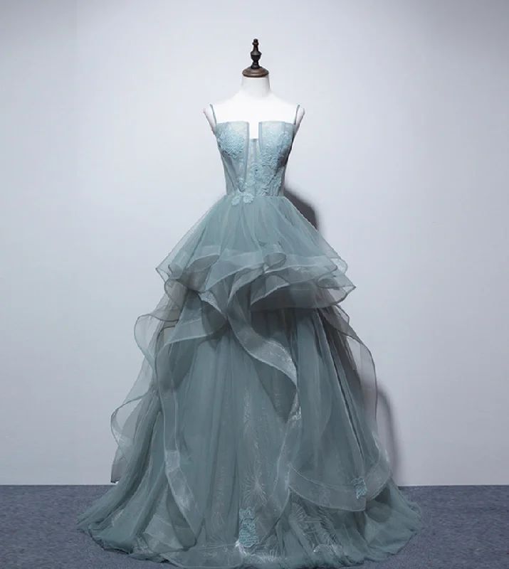 Ball gown prom dresses for dramatic effect-A line tulle lace long ball gown dress formal dress 8548 Ball gown prom dresses for dramatic effect-A line tulle lace long ball gown dress formal dress 8548