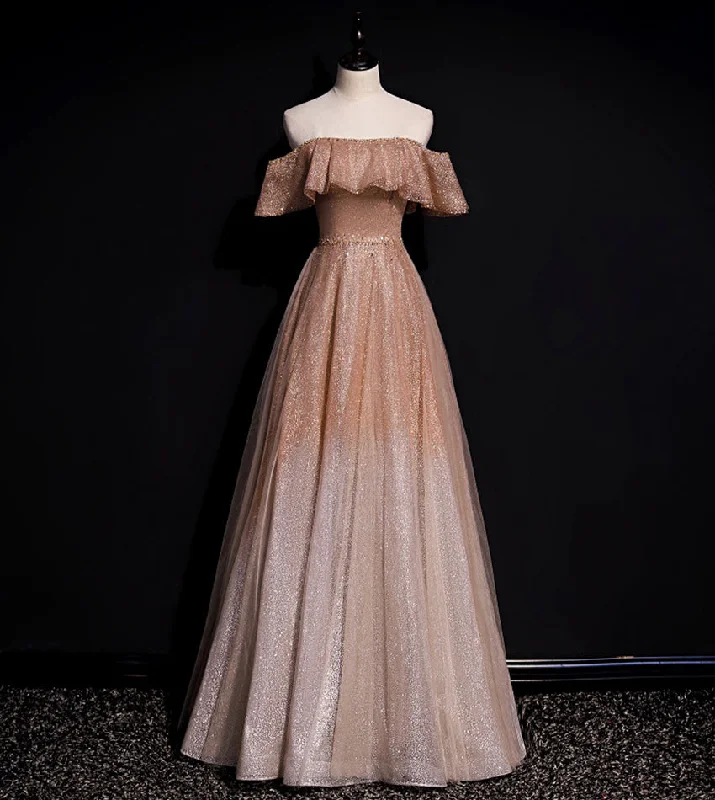 Budget-friendly prom dresses for teens-A line tulle sequins long prom dress evening dress 8541 Budget-friendly prom dresses for teens-A line tulle sequins long prom dress evening dress 8541