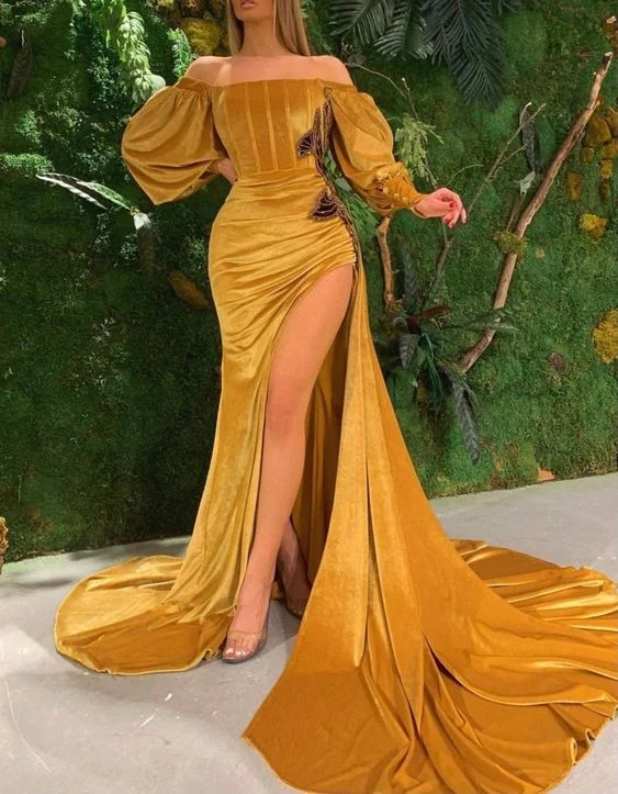 Unique color-block prom dresses-African women dress, gold velvet bridal dress, bridesmaids dress,Prom dresses gh1994 Unique color-block prom dresses-African women dress, gold velvet bridal dress, bridesmaids dress,Prom dresses gh1994