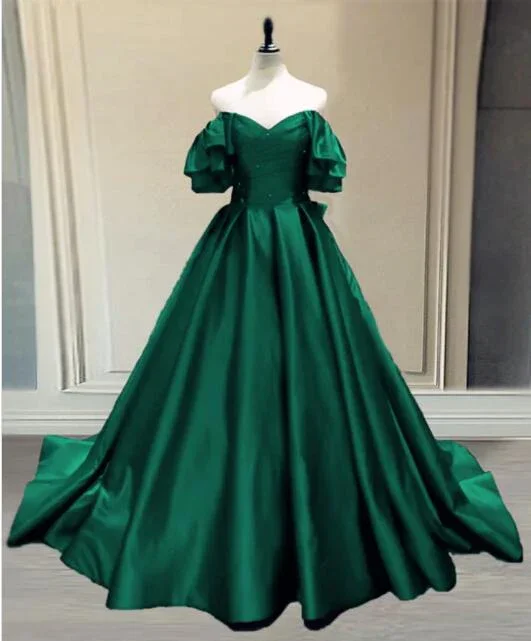 Prom dresses with asymmetrical hemlines-Ball Gown Princess Satin Off The Shoulder Prom Dresses gh1182 Prom dresses with asymmetrical hemlines-Ball Gown Princess Satin Off The Shoulder Prom Dresses gh1182