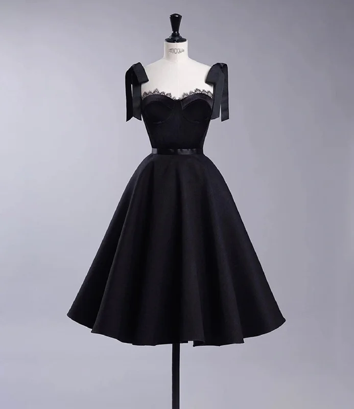 Strapless prom dresses for a daring style-Black A line short prom dress A line homecoming dress 10496 Strapless prom dresses for a daring style-Black A line short prom dress A line homecoming dress 10496