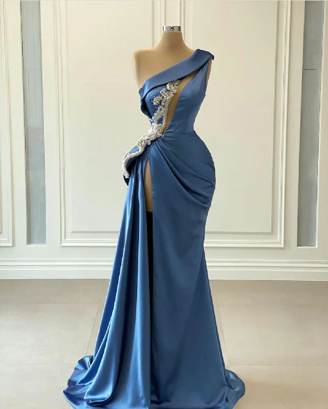 Classy black and white prom dresses-blue prom dresses, pearls prom dresses, keyhole prom dresses, satin prom dresses, one shoulder prom dresses, gh2054 Classy black and white prom dresses-blue prom dresses, pearls prom dresses, keyhole prom dresses, satin prom dresses, one shoulder prom dresses, gh2054