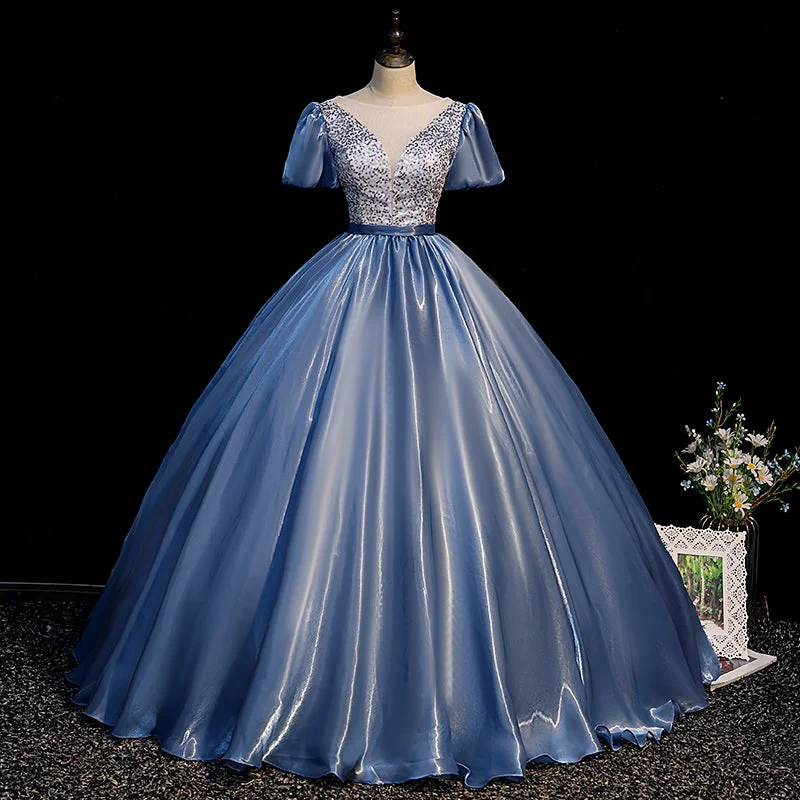 Best-fitting prom dresses for every body type-Blue satin long ball gown dress blue evening gown 10092 Best-fitting prom dresses for every body type-Blue satin long ball gown dress blue evening gown 10092