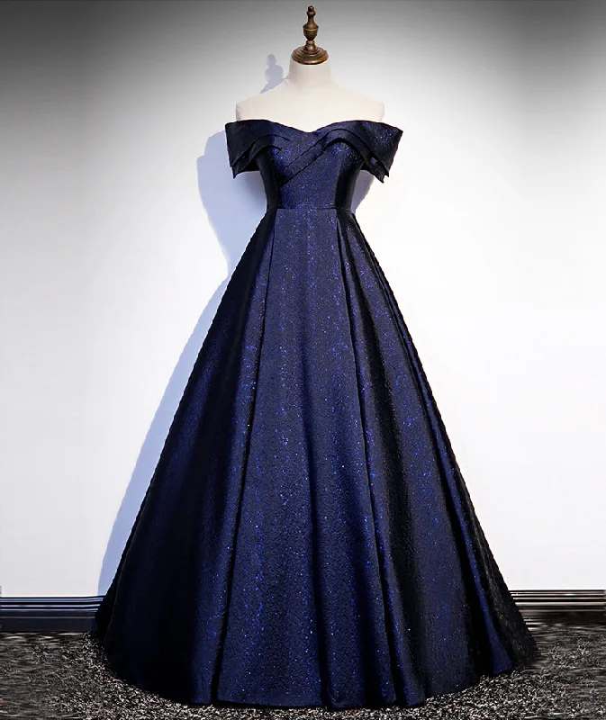Flowing prom dresses with chiffon fabric-Blue satin long ball gown dress formal dress 8551 Flowing prom dresses with chiffon fabric-Blue satin long ball gown dress formal dress 8551