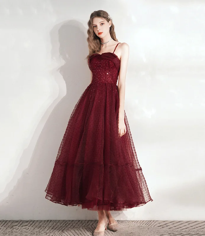 Easy-to-wear prom dresses for fun events-Burgundy tulle beads short prom dress homecoming dress 8793 Easy-to-wear prom dresses for fun events-Burgundy tulle beads short prom dress homecoming dress 8793