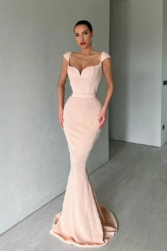 Ruffled prom dresses for extra flair-Cap Sleeves Long Sequins Prom Dress Mermaid gh657 Ruffled prom dresses for extra flair-Cap Sleeves Long Sequins Prom Dress Mermaid gh657