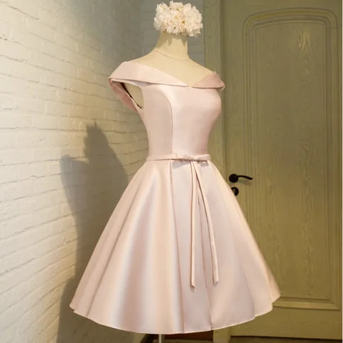 Prom dresses with leather jacket-Cute off shoulder satin short prom dress,homecoming dresses 7644 Prom dresses with leather jacket-Cute off shoulder satin short prom dress,homecoming dresses 7644