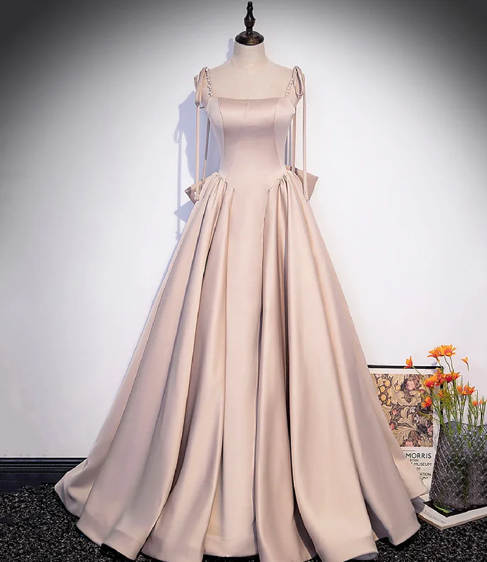 Perfect prom dresses for a unique look-Cute satin long A line prom dress with bow 10404 Perfect prom dresses for a unique look-Cute satin long A line prom dress with bow 10404