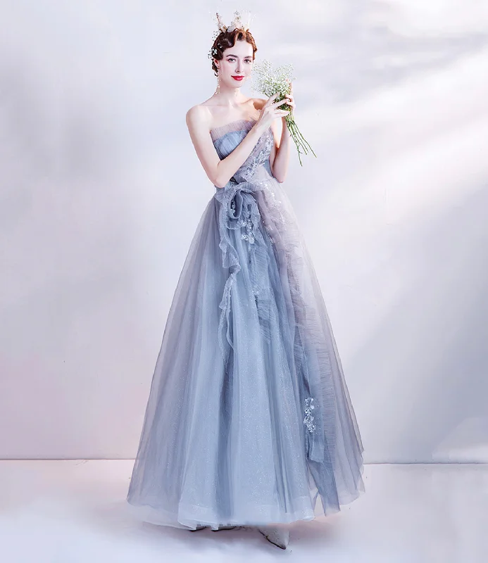 Best prom dresses for curvy women-Cute tulle beads long prom dress A line evening dress 10511 Best prom dresses for curvy women-Cute tulle beads long prom dress A line evening dress 10511