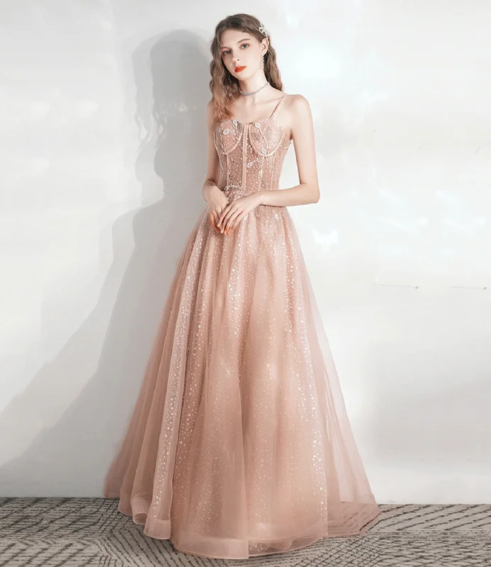 Satin prom dresses with sleek finish-Cute tulle lace long A line prom dress evening dress 10392 Satin prom dresses with sleek finish-Cute tulle lace long A line prom dress evening dress 10392