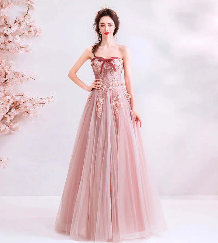 Long sleeve prom dresses for winter-Cute tulle lace long A line prom dress evening dress 8565 Long sleeve prom dresses for winter-Cute tulle lace long A line prom dress evening dress 8565