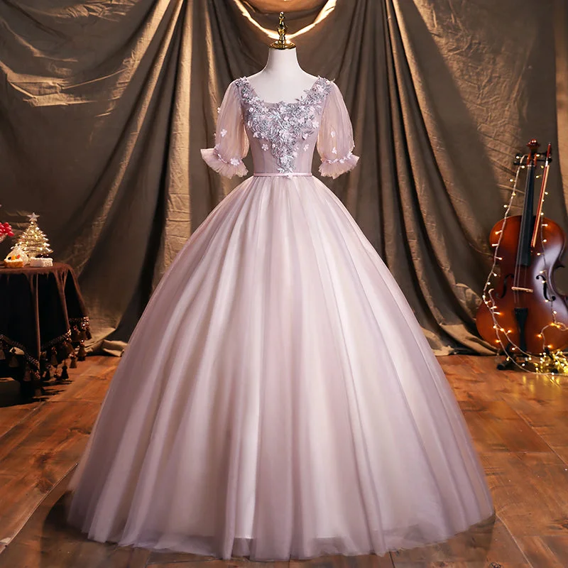 Formal prom gowns for high school events-Cute tulle lace long ball gown dress formal dress 8914 Formal prom gowns for high school events-Cute tulle lace long ball gown dress formal dress 8914