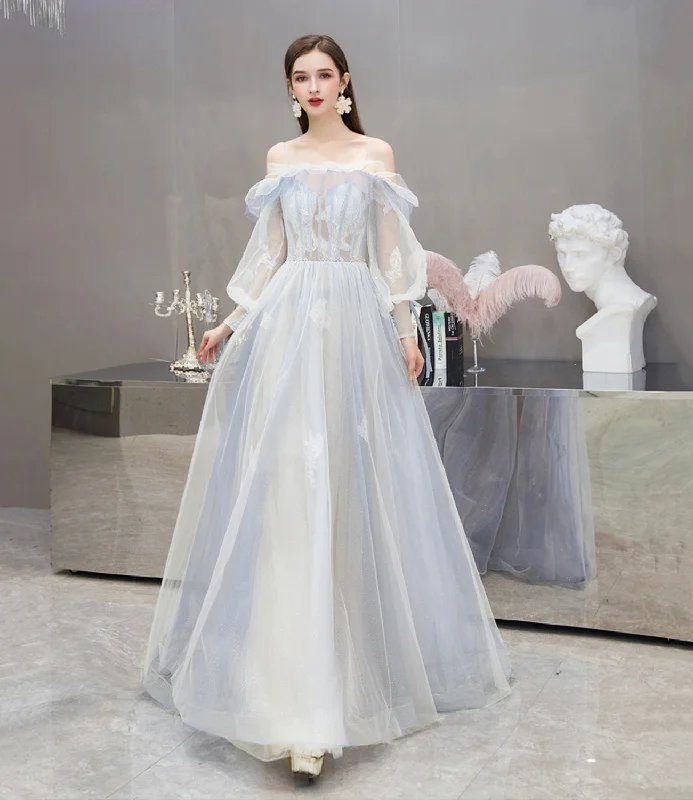 Dress for prom in elegant lace-Cute tulle lace long prom dress A line evening dress 10476 Dress for prom in elegant lace-Cute tulle lace long prom dress A line evening dress 10476