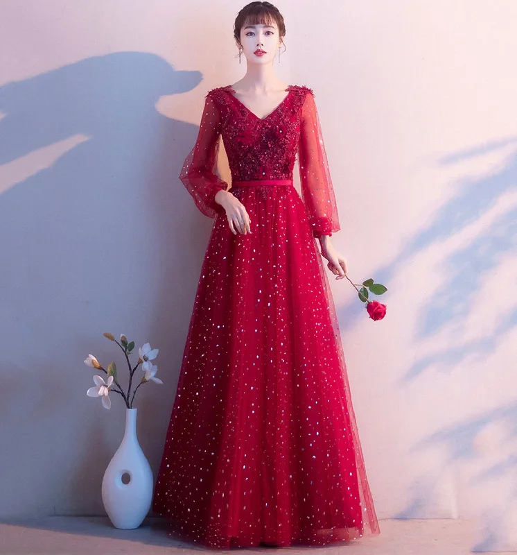 Charming prom dresses with floral motifs-Cute tulle lace long prom dress A line evening gown 10014 Charming prom dresses with floral motifs-Cute tulle lace long prom dress A line evening gown 10014