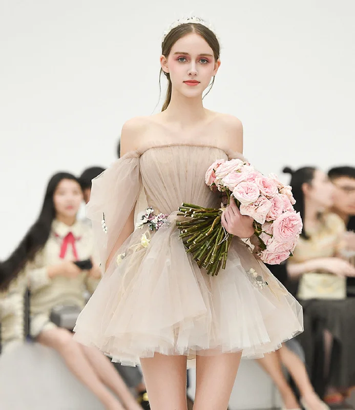 Prom dresses for formal dinners-Cute tulle lace short prom dress homecoming dress 10346 Prom dresses for formal dinners-Cute tulle lace short prom dress homecoming dress 10346