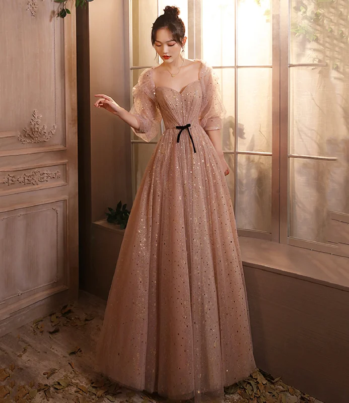 Chic prom dresses for every teen girl-Cute tulle long A line prom dress evening dress 8697 Chic prom dresses for every teen girl-Cute tulle long A line prom dress evening dress 8697