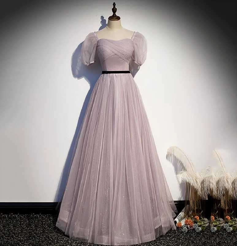 Sparkling sequin gowns for prom-Cute tulle long A line prom dress evening gown 10039 Sparkling sequin gowns for prom-Cute tulle long A line prom dress evening gown 10039