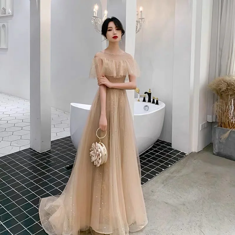 Bold colorful prom dresses for attention-Cute tulle long A line prom dress evening gown 10067 Bold colorful prom dresses for attention-Cute tulle long A line prom dress evening gown 10067