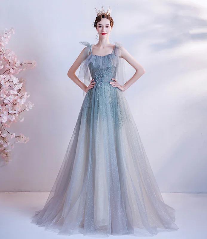 Backless prom dresses for a daring look-Cute tulle sequins long prom dress A line evening gown 10227 Backless prom dresses for a daring look-Cute tulle sequins long prom dress A line evening gown 10227