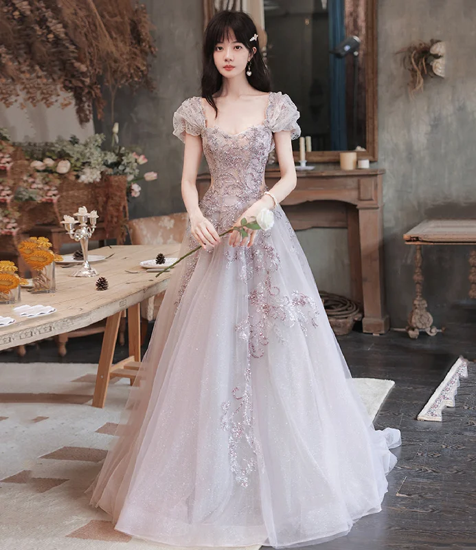 Glamorous gold prom dresses for a special night-Cute tulle sequins long prom dress evening dress 10251 Glamorous gold prom dresses for a special night-Cute tulle sequins long prom dress evening dress 10251