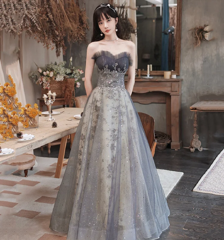 How to choose prom dress-Cute tulle sequins long prom gown A line evening gown 10008 How to choose prom dress-Cute tulle sequins long prom gown A line evening gown 10008