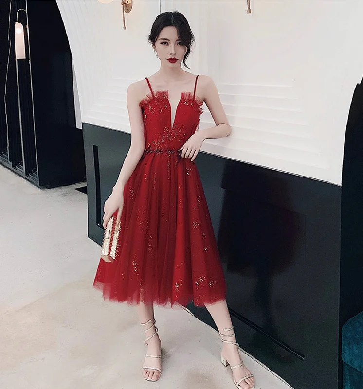Prom dresses for Labor Day-Cute tulle short A line prom dress party dress  8948