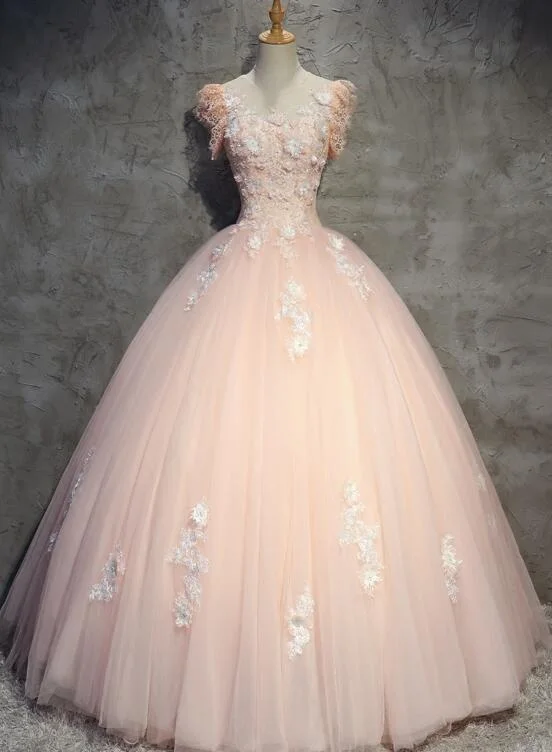 Gorgeous multi-color prom dresses-Eelgant Pink Round Neckline Prom Dress, Pink Sweet 16 Dresses gh397 Gorgeous multi-color prom dresses-Eelgant Pink Round Neckline Prom Dress, Pink Sweet 16 Dresses gh397