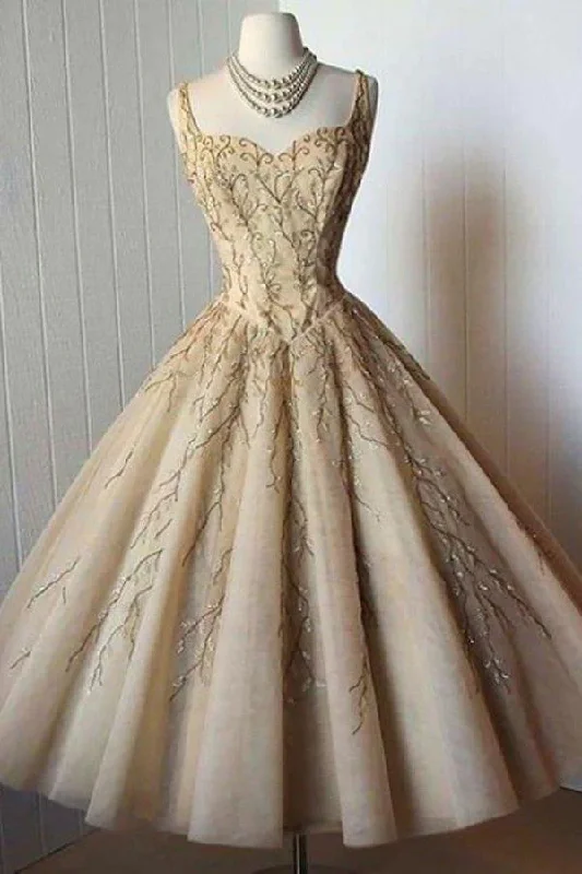 Chic maxi prom dresses for high fashion-Elegant A-Line Straps Sweetheart Tea-Length Sleeveless Homecoming Dresses gh992 Chic maxi prom dresses for high fashion-Elegant A-Line Straps Sweetheart Tea-Length Sleeveless Homecoming Dresses gh992