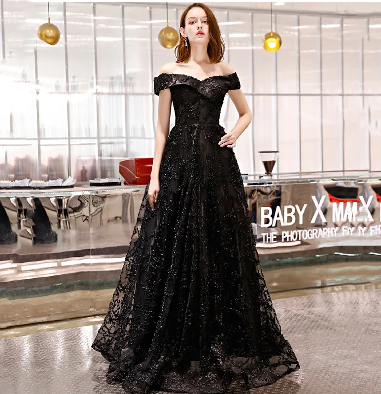 Flattering prom dresses for every shape-Elegant tulle long A line prom dress evening gown 10052 Flattering prom dresses for every shape-Elegant tulle long A line prom dress evening gown 10052