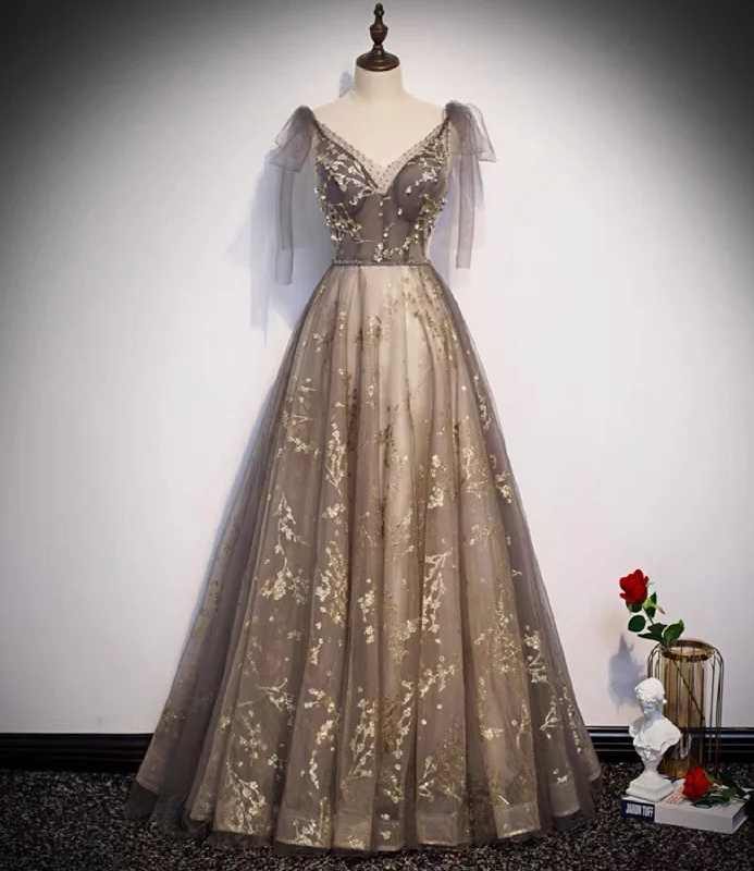 Prom dresses with crystal embellishments-Elegant tulle sequins long prom dress evening gown 10230 Prom dresses with crystal embellishments-Elegant tulle sequins long prom dress evening gown 10230