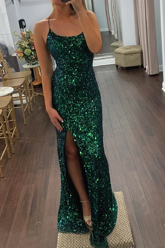 Prom dresses with statement jewelry-Emerald Green Sequins Mermaid Long Formal Dress gh2238 Prom dresses with statement jewelry-Emerald Green Sequins Mermaid Long Formal Dress gh2238