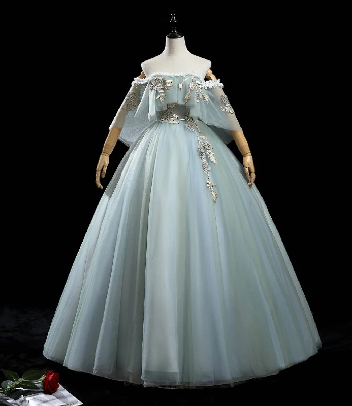 Sparkle in a stunning prom dress-Green tulle lace long prom dress A line formal dress 10459 Sparkle in a stunning prom dress-Green tulle lace long prom dress A line formal dress 10459