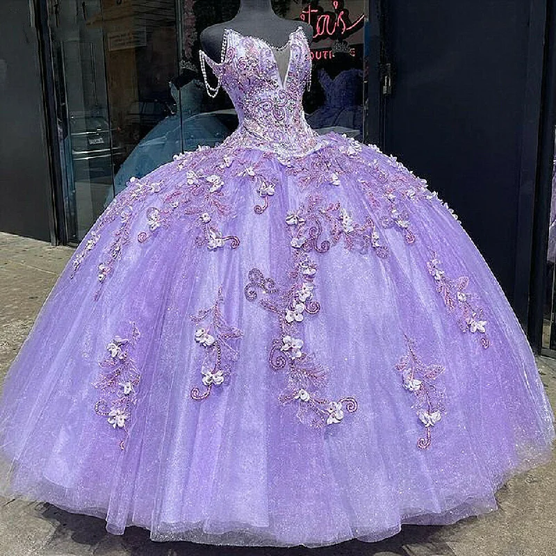 Sleek prom dresses with minimal detailing-Lavender Quinceanera Dresses Ball Gown Off Shoulder Beaded Flower Sweet 16 Dress gh933 Sleek prom dresses with minimal detailing-Lavender Quinceanera Dresses Ball Gown Off Shoulder Beaded Flower Sweet 16 Dress gh933