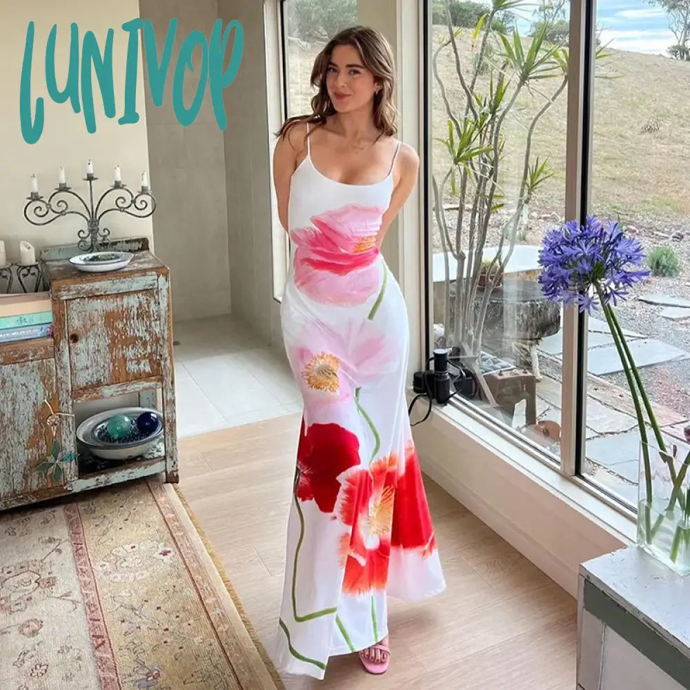 Comfortable prom dresses for long wear-Lunivop 2024 Floral Prom Long Dress For Women Beach Holiday Backless Boho Elegant Coquette Dresses Summer Sleeveless Vestidos Comfortable prom dresses for long wear-Lunivop 2024 Floral Prom Long Dress For Women Beach Holiday Backless Boho Elegant Coquette Dresses Summer Sleeveless Vestidos