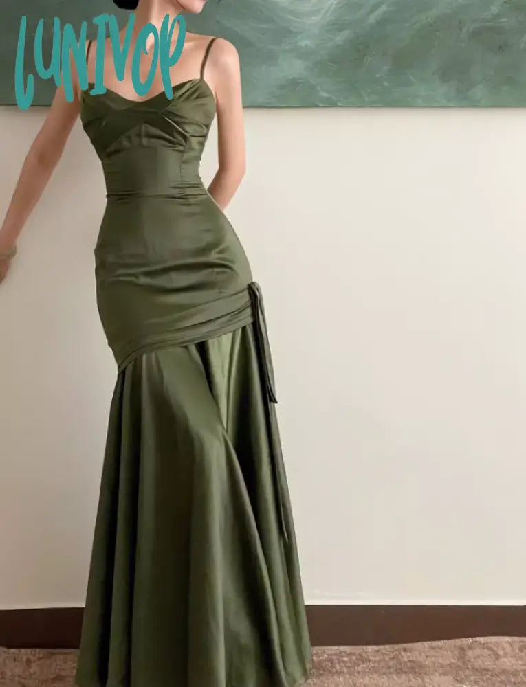 Simple yet elegant prom dresses-Lunivop Elegant Emerald Green Irregular Patchwork Evening Party Dress High Waist Spaghetti Strap Pleated Prom Gown For Women Simple yet elegant prom dresses-Lunivop Elegant Emerald Green Irregular Patchwork Evening Party Dress High Waist Spaghetti Strap Pleated Prom Gown For Women